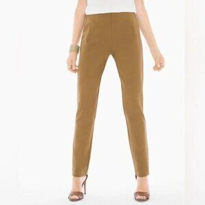 Chicos 3 Juliet Ankle Pants Size XL Brown Ponte Knit women's New $79